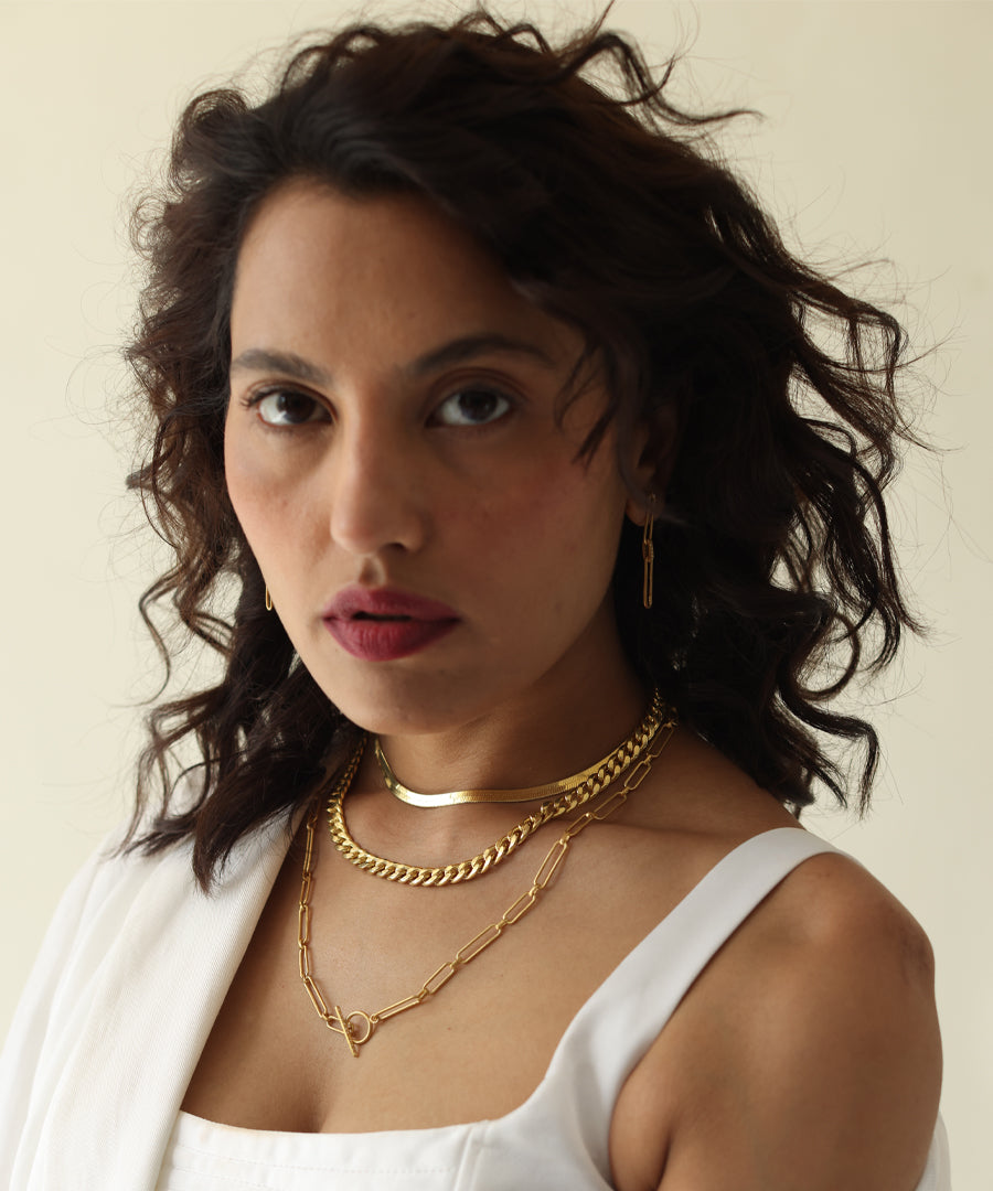 Silver Paperclip Chain Necklace