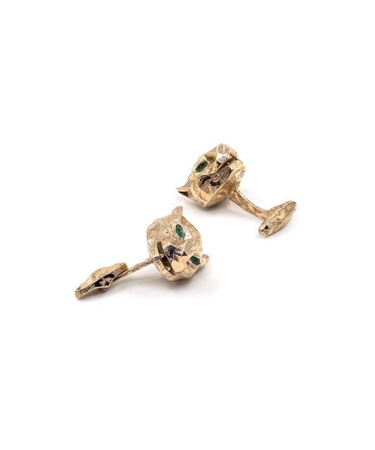 Rosegold Untamed Panther Cufflinks