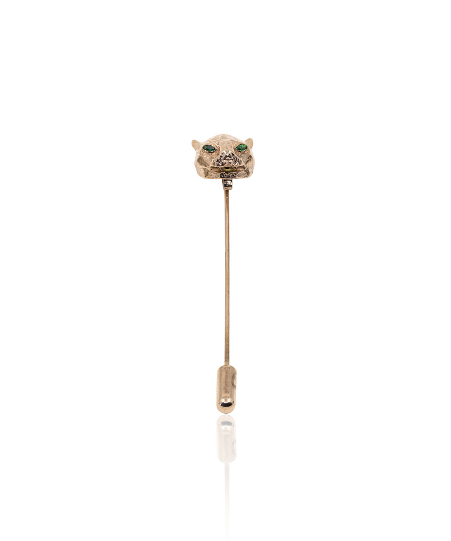 Magnolia Earrings & Panther Lapel Pin