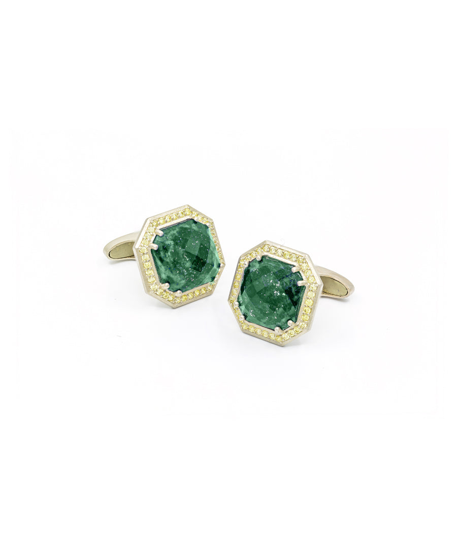 Malachite Tessesre Cufflinks
