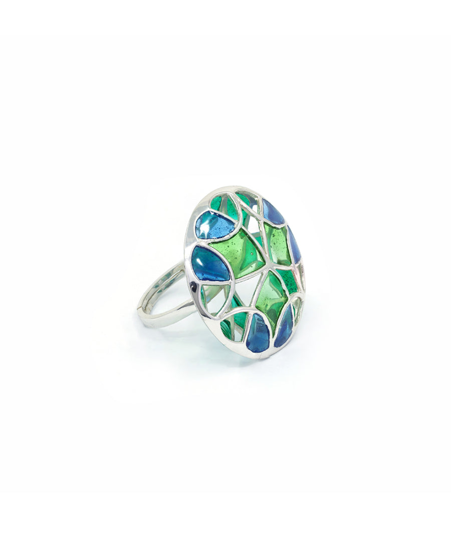 Rama Green Kaleidoscope Ring