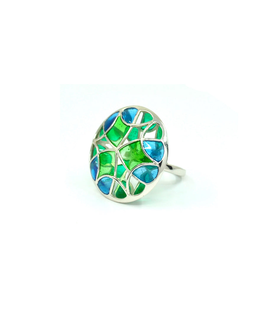 Rama Green Kaleidoscope Ring