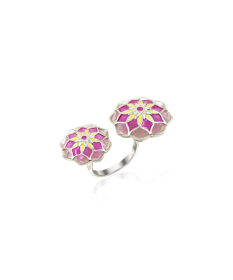 Silver Pink Gul Askim Ring