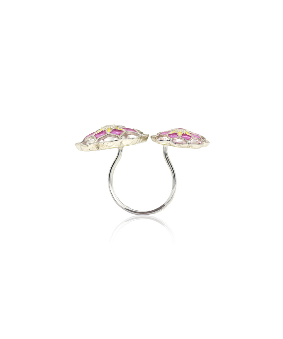 Silver Pink Gul Askim Ring