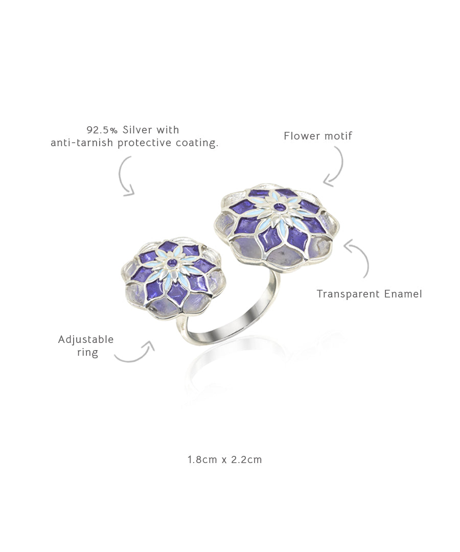 Silver Purple Gul Askim Ring