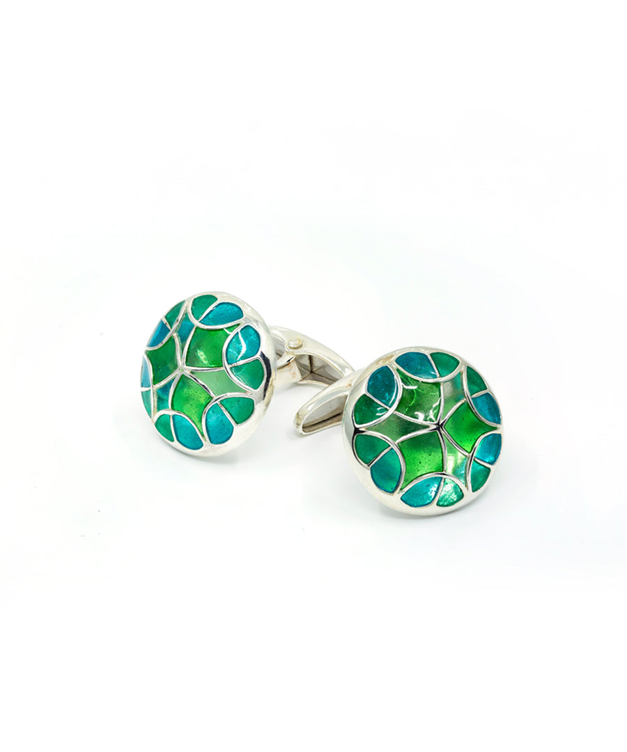 Rama Green Kaleidoscope Cufflinks