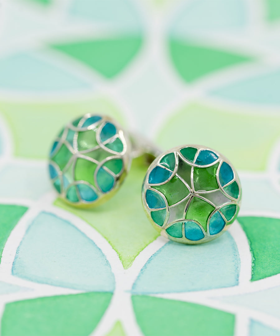 Rama Green Kaleidoscope Cufflinks