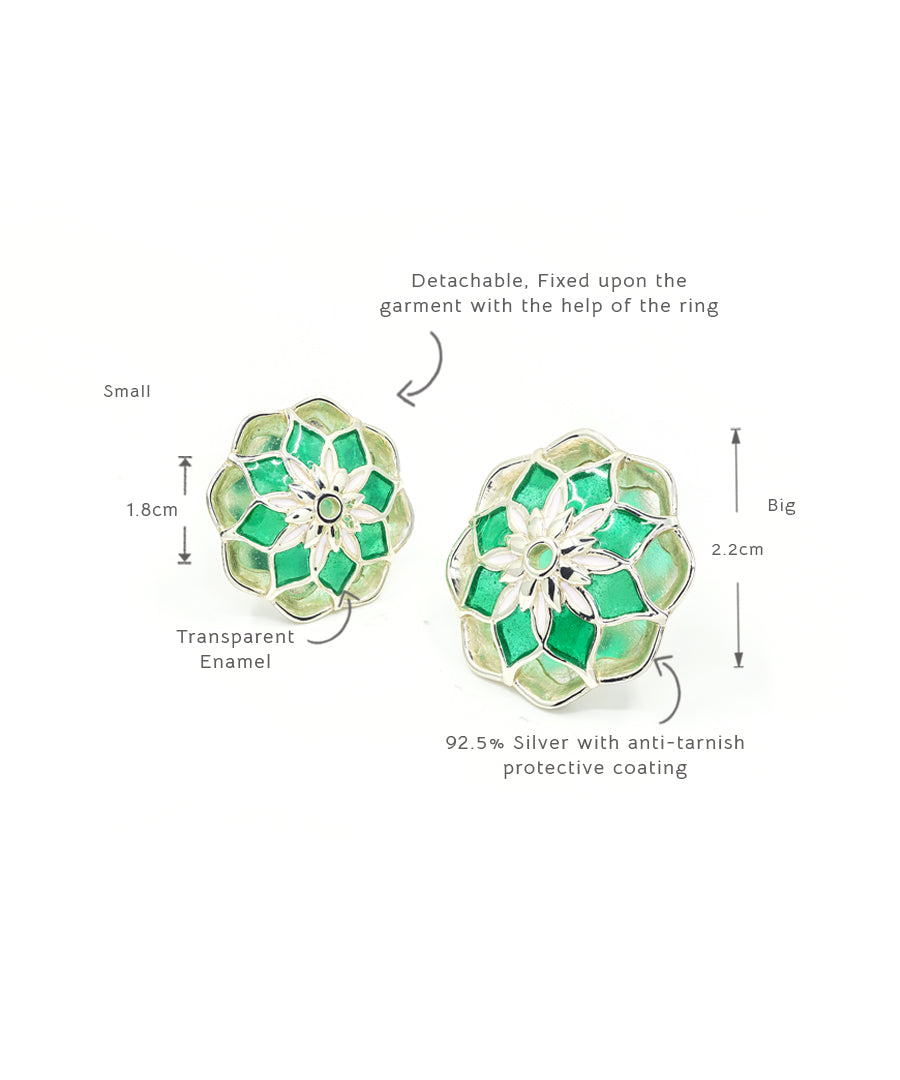 Green Gulaal Sherwani Buttons