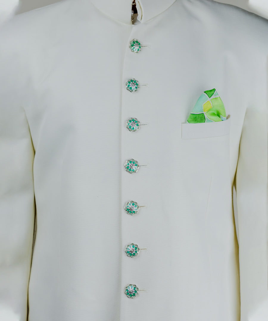 Green Gulaal Sherwani Buttons