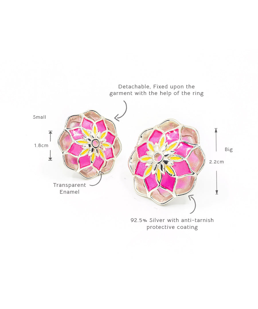 Pink Gulaal Sherwani Buttons