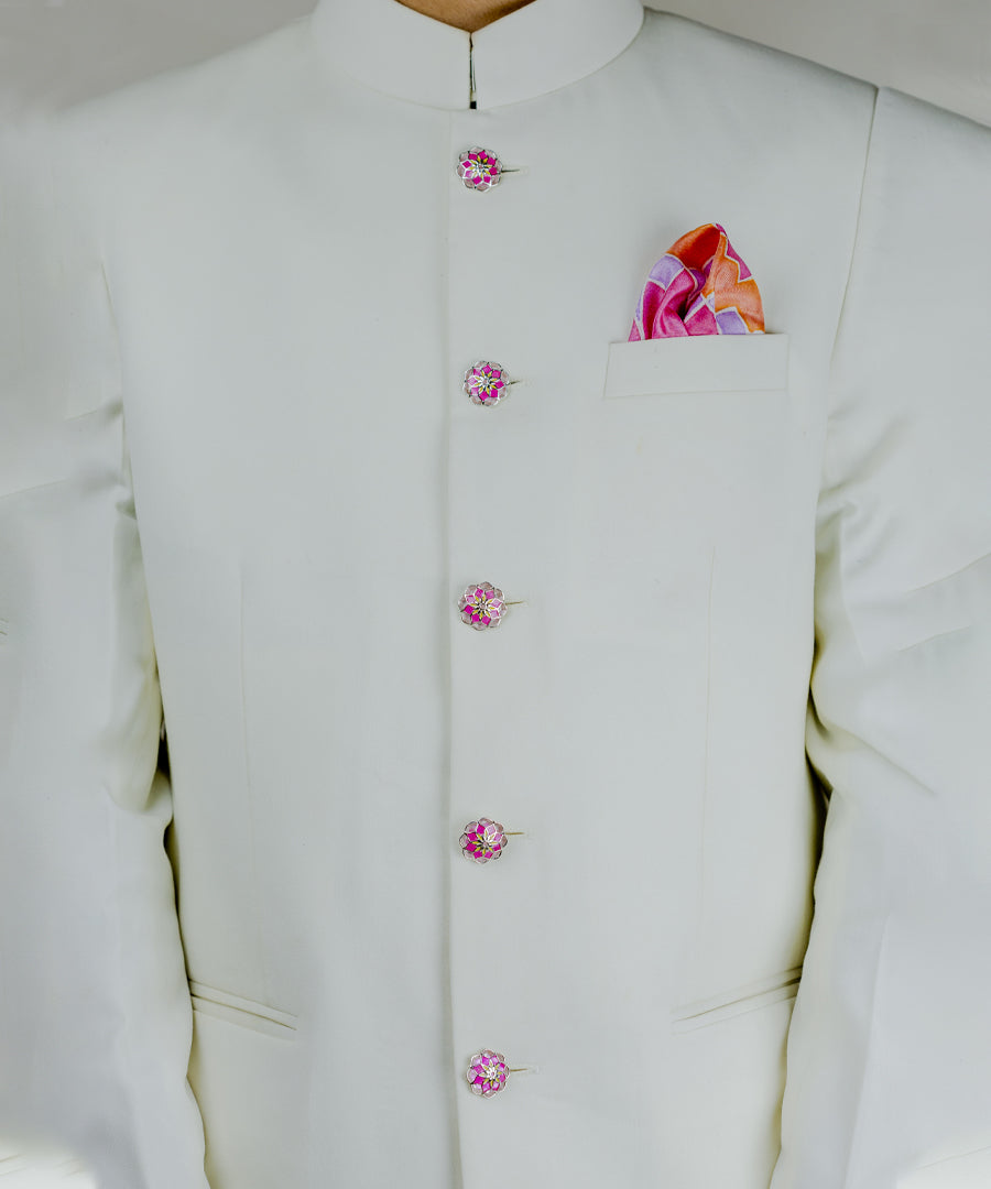 Pink Gulaal Sherwani Buttons