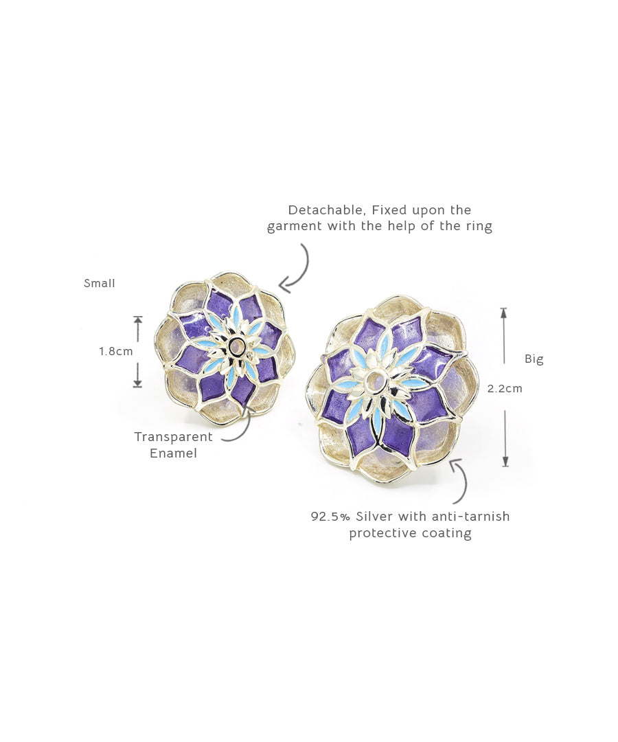 Purple Gulaal Sherwani Buttons
