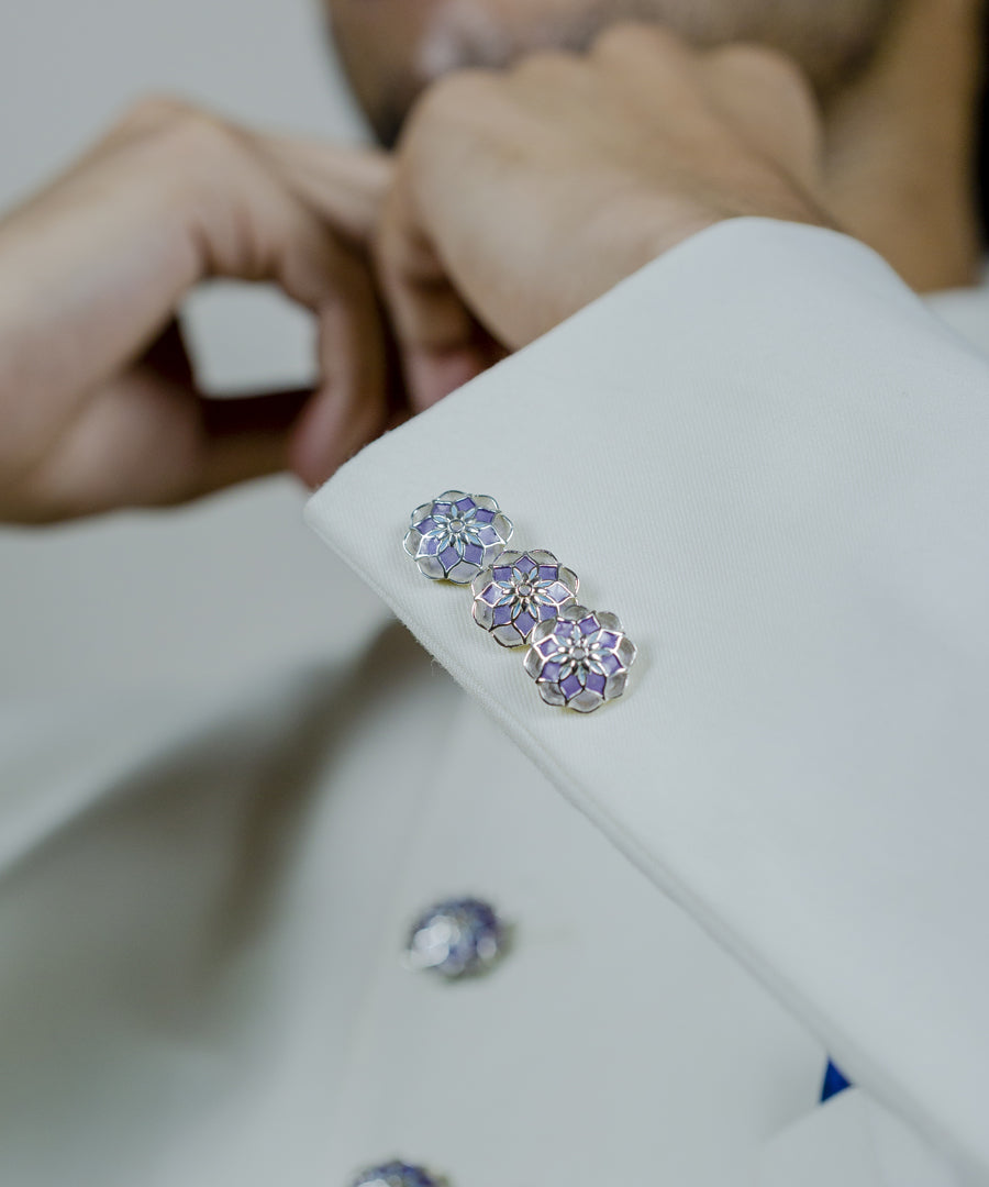 Purple Gulaal Sherwani Buttons