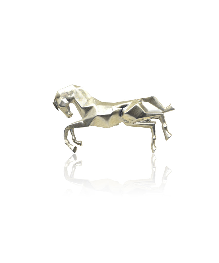 Silver Untamed Horse Lapel Pin