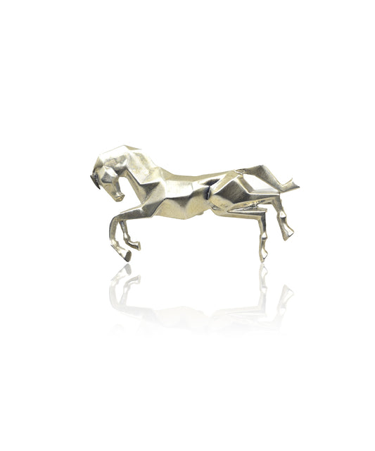 Silver Untamed Horse Lapel Pin