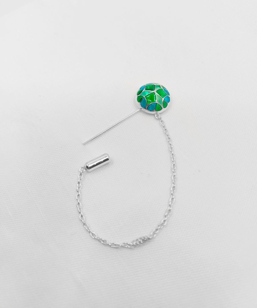 Rama Green Kaleidoscope Lapel Pin