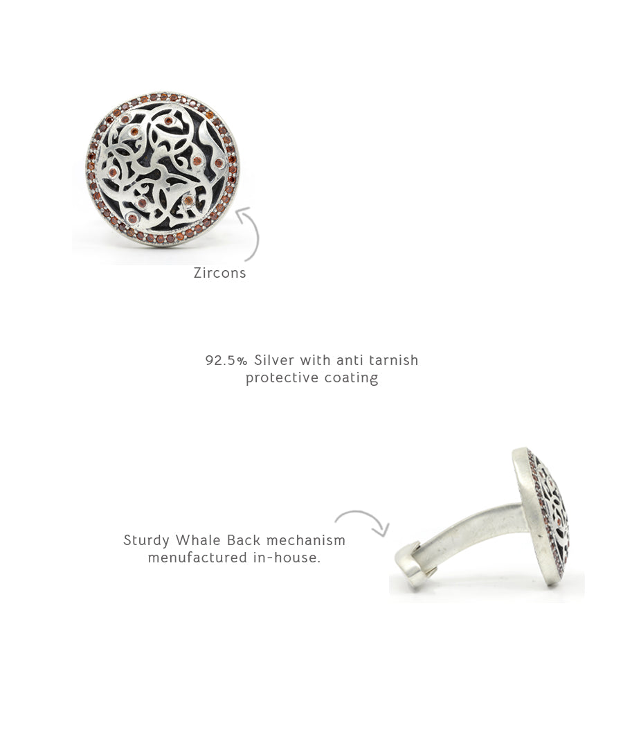 Orange Bodhi Cufflinks