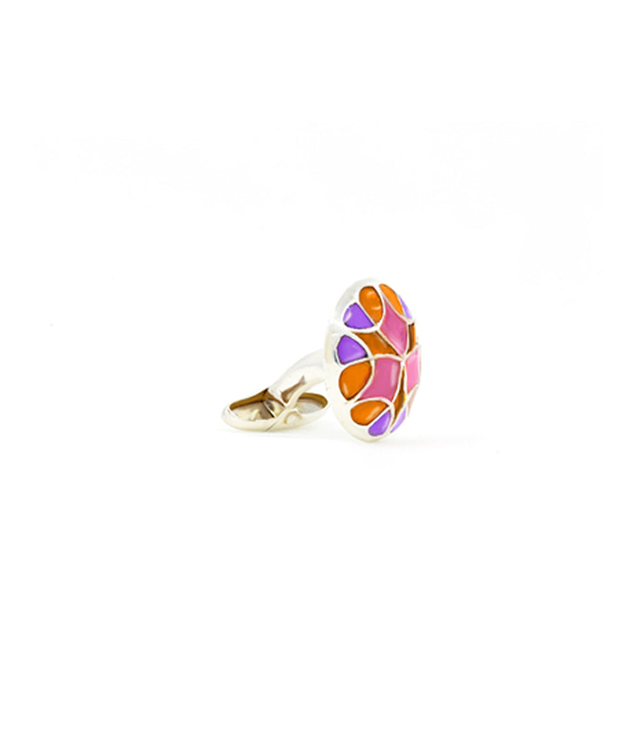 Rust Pink Kaleidoscope Cufflinks