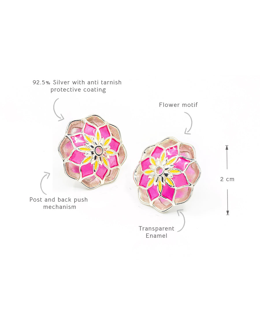 Pink Gul Youthika Stud Earrings