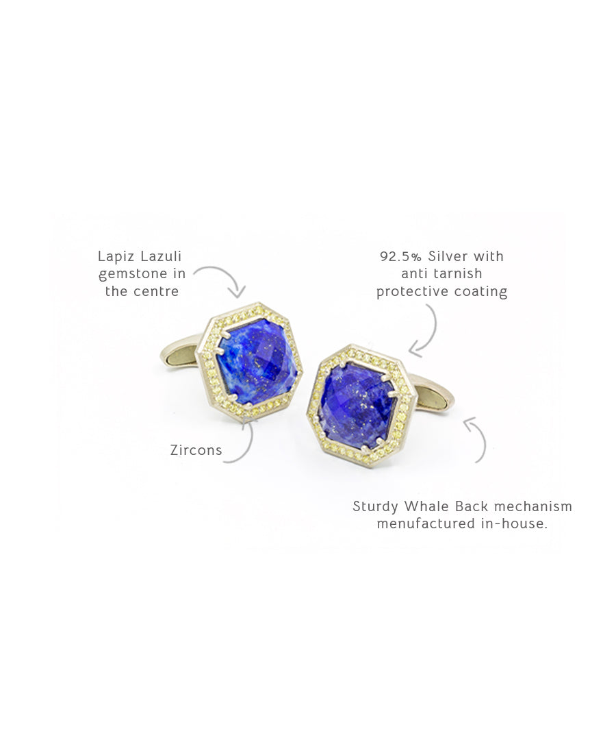 Lapiz Lazuli Tessesre Cufflinks