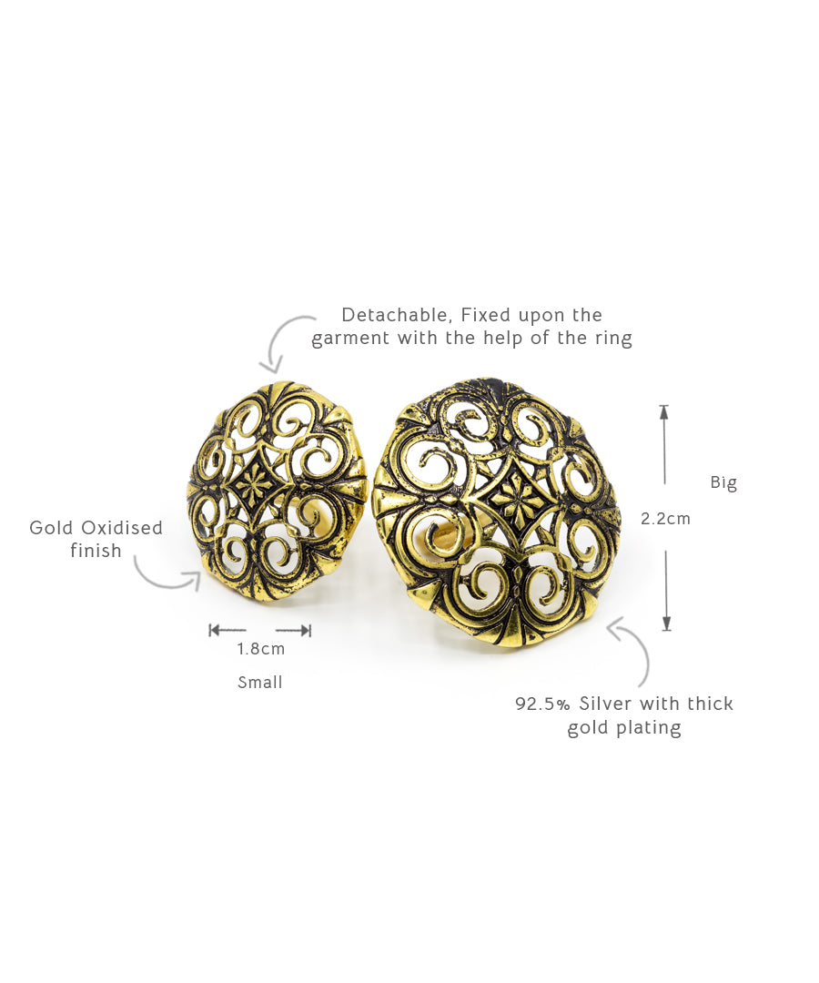 Golden Thar Sherwani Buttons