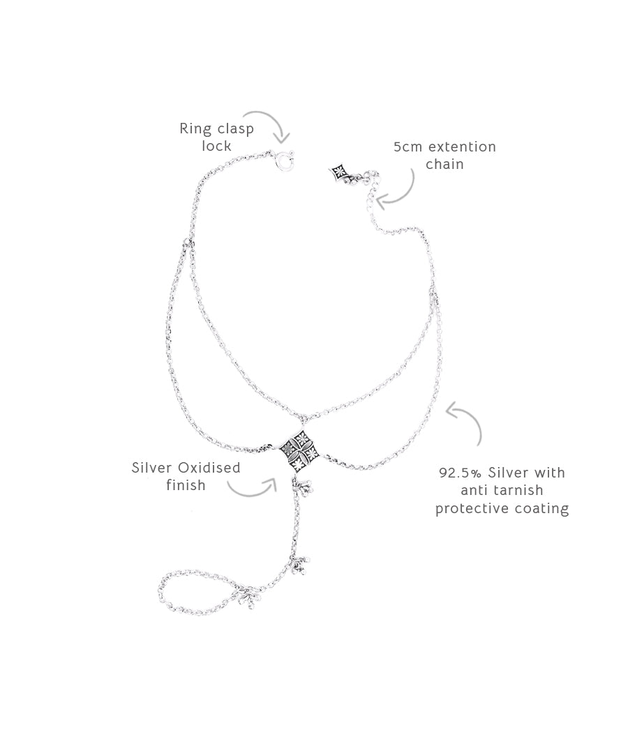 Silver Thar Banjara Payjeb Anklet