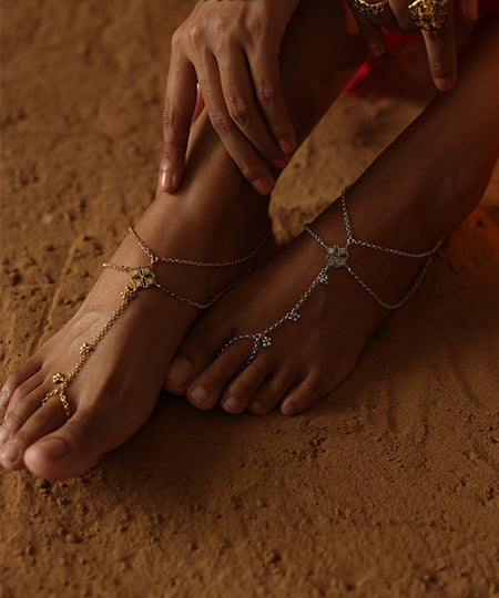 Silver Thar Banjara Payjeb Anklet