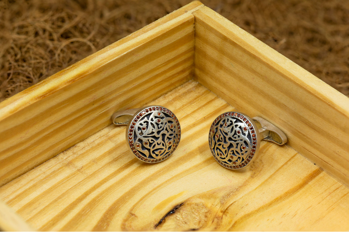 Orange Bodhi Cufflinks