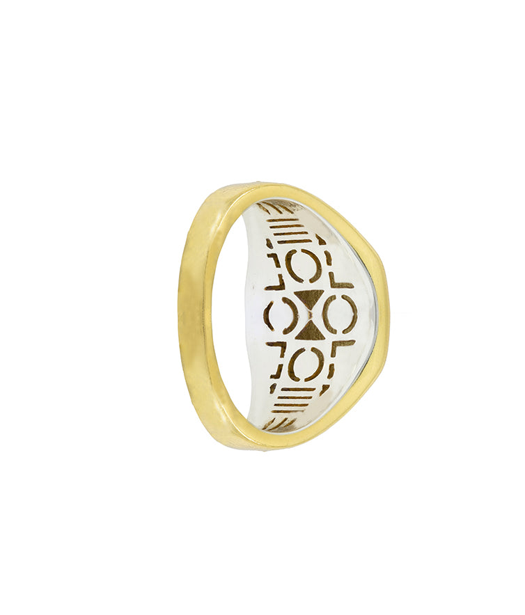 Golden 2 Toned Insignia Ring 1