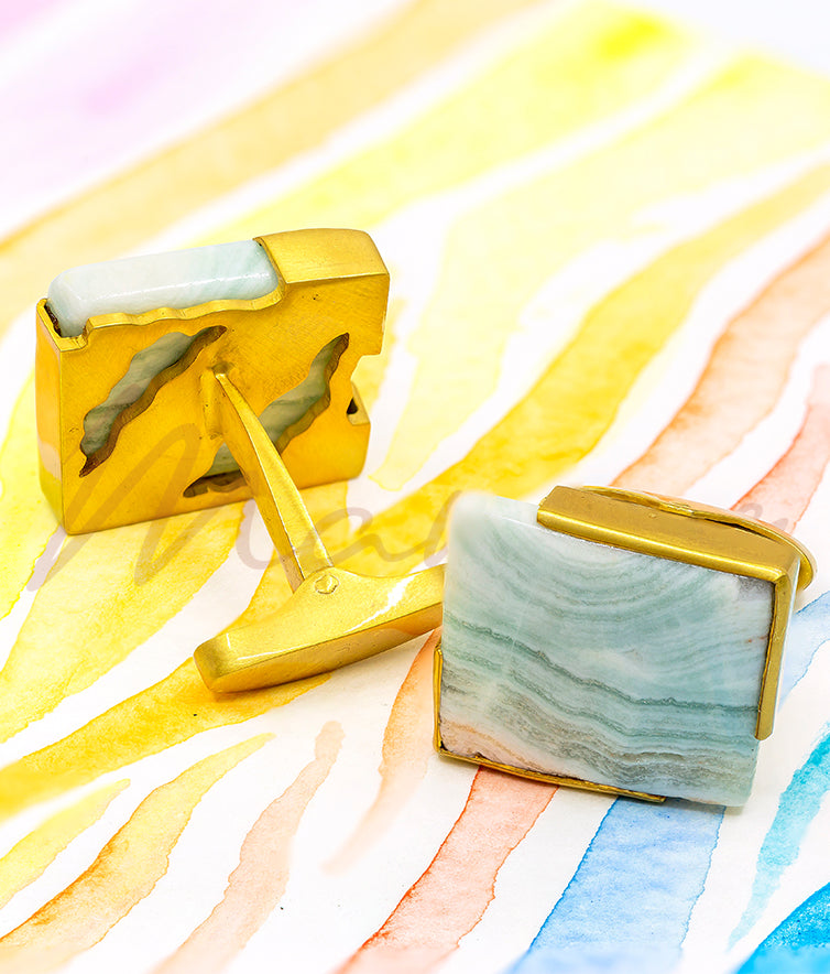 Golden Azure Cufflinks