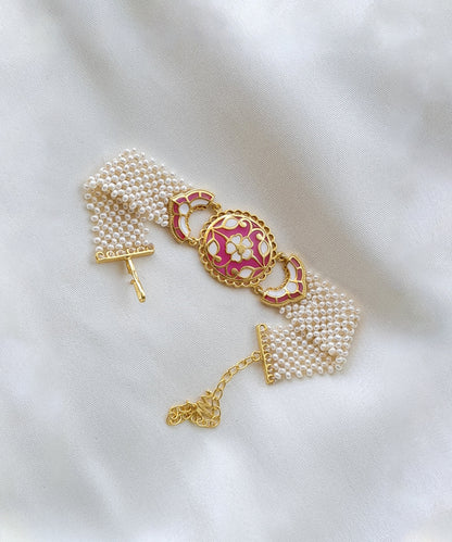 Pink Feroza Meher Gulaabi Pearl Bracelet