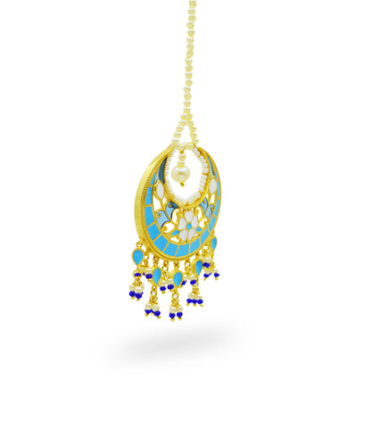 Blue Feroza Pearl Mangtika