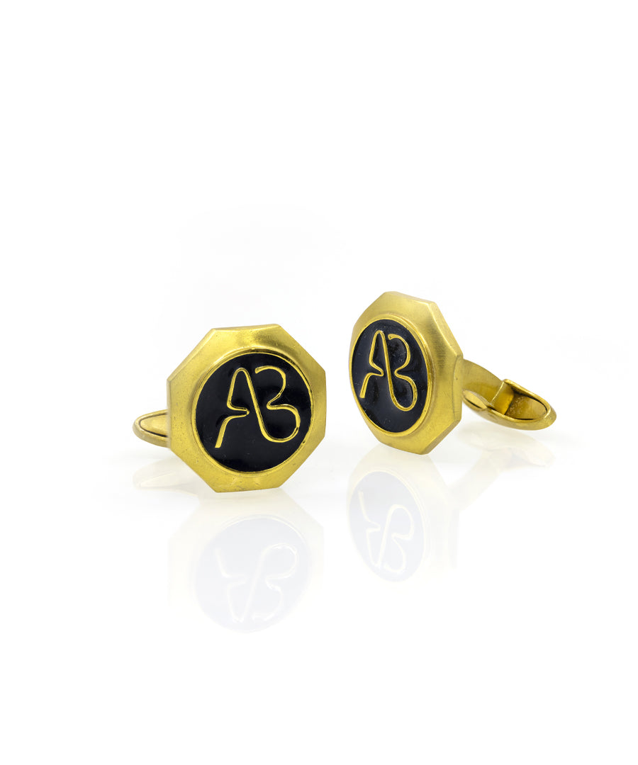 Customised Monogram Cufflinks AB