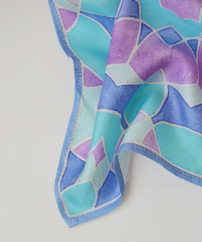 Kaleidoscope Pocket Square Blue