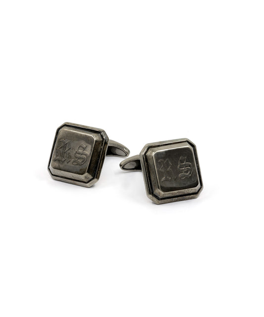 Sharp Black Insignia Cufflinks