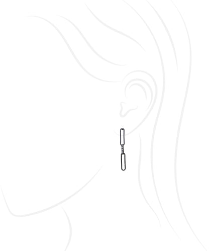 Black Untamed Paperclip Chain Earrings