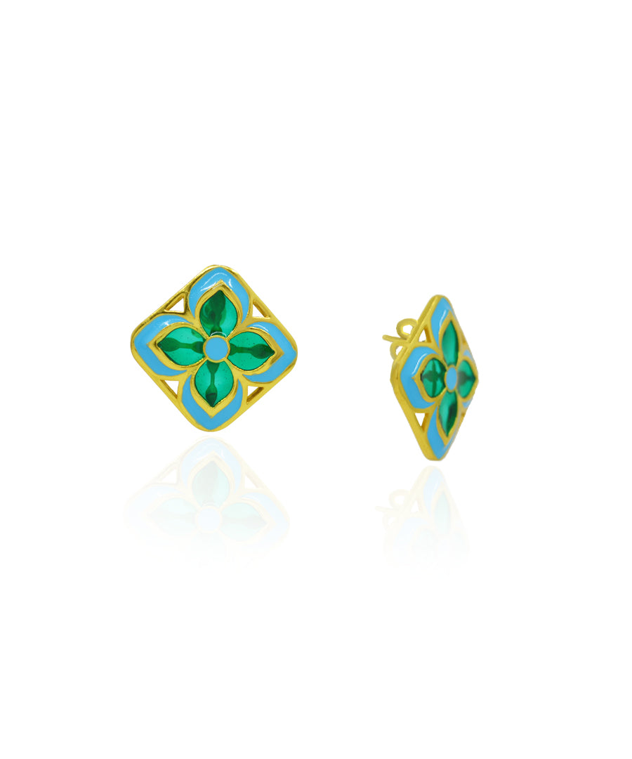 Green Aks Chameli Stud Earrings