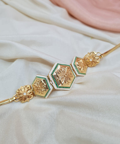 Golden Green Zircon Magnolia Choker Small