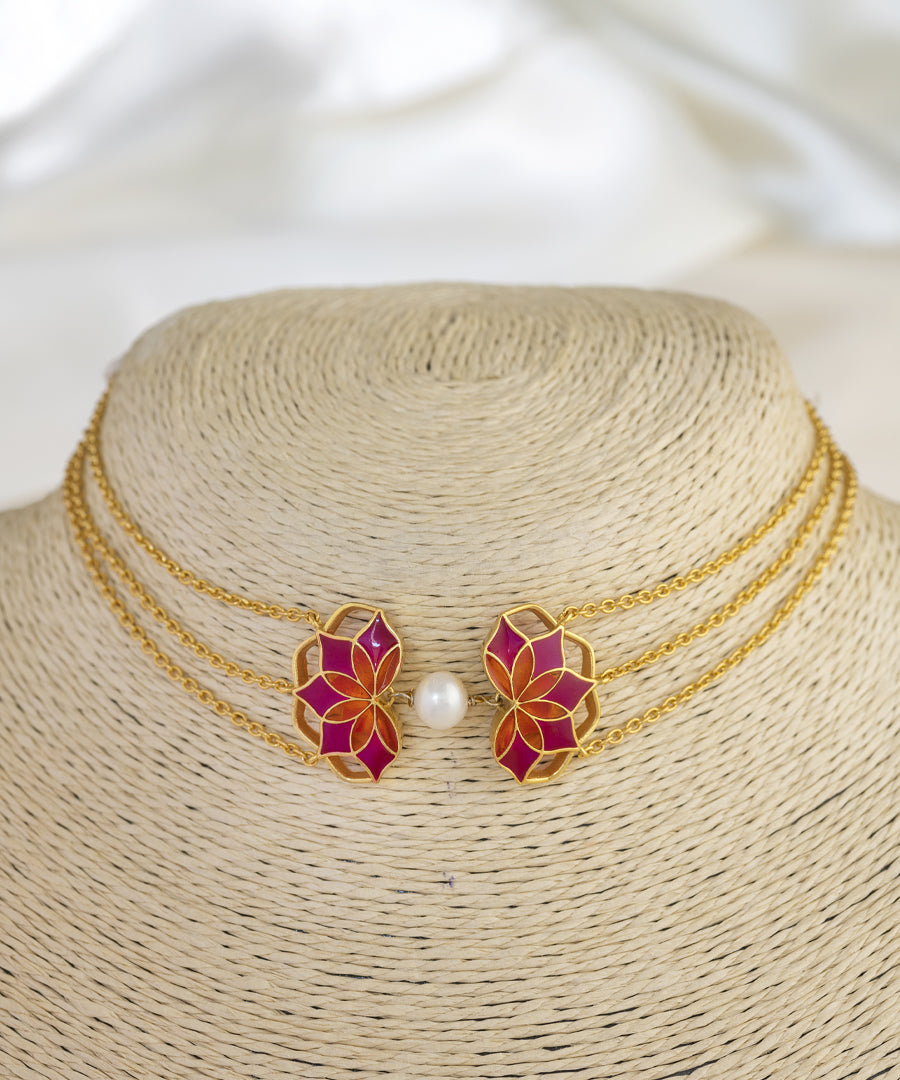 Pink Gul Nuwwar Choker