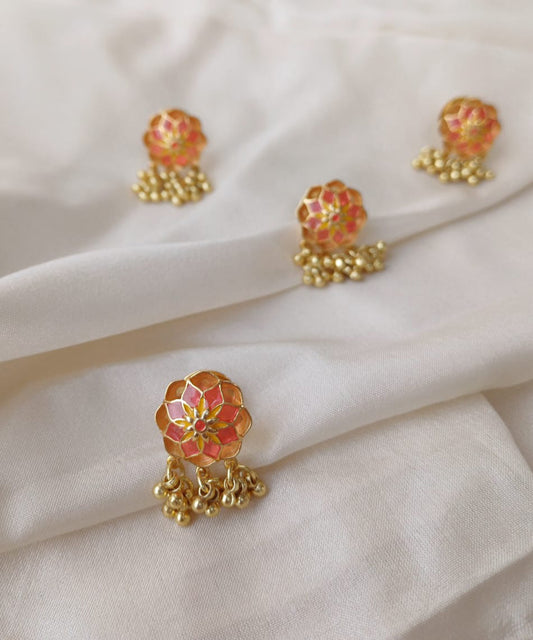 Set of 4 kurta buttons. Golden kurta buttons.