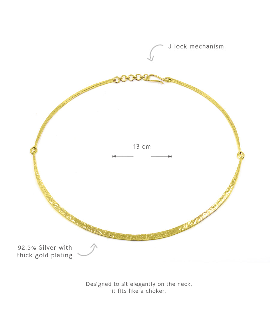 Golden Untamed Hasli Choker Necklace