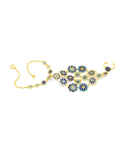 Blue Gul Zuhuur Hathphool Bracelet