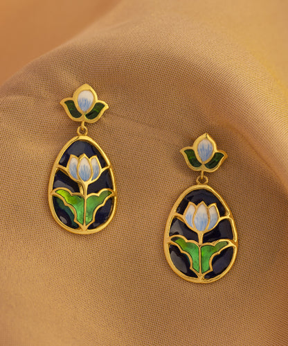 Lotus Lapel Pin & Lotus Earrings
