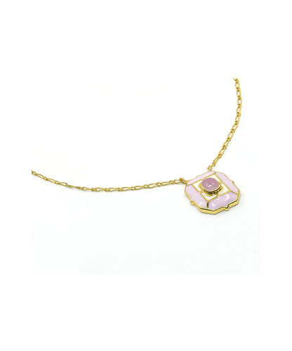 Cloudy Pink Tranquil Octa Necklace