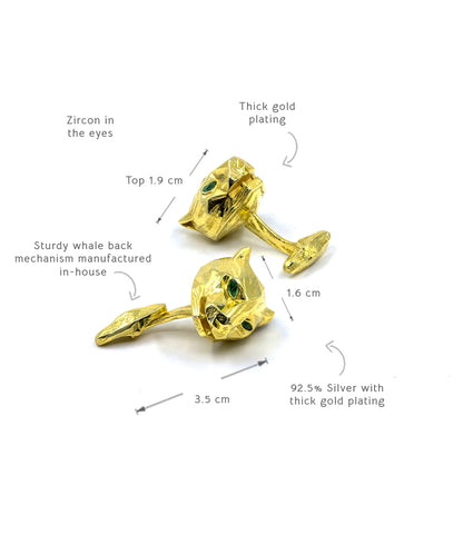 Gold Untamed Panther Cufflinks