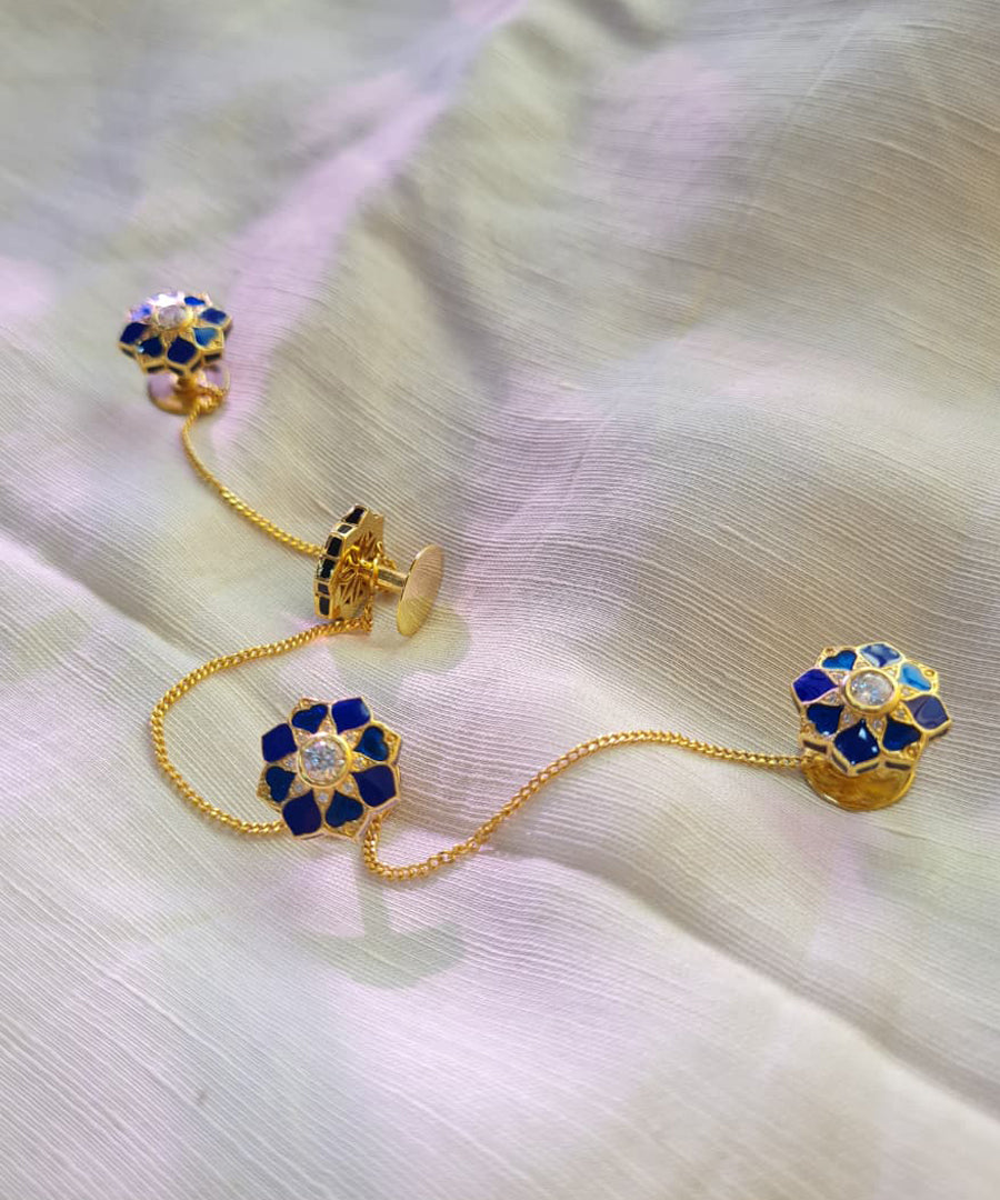 Rajwada Kurta Buttons Navy