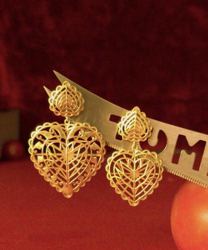 Rakaan Heart Dangle Earrings Big