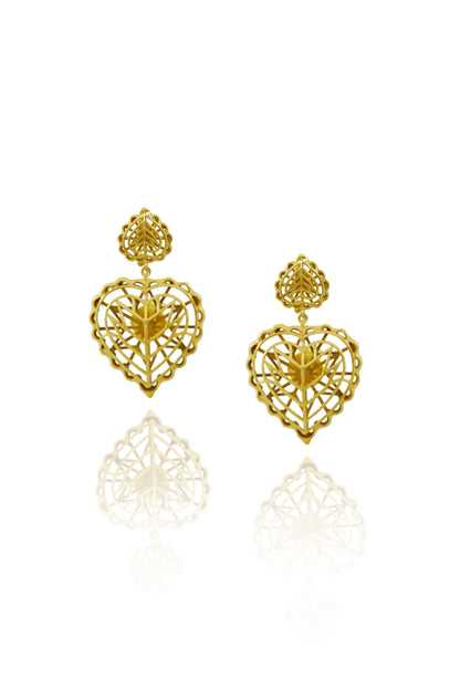 Rakaan Heart Dangle Earrings Small