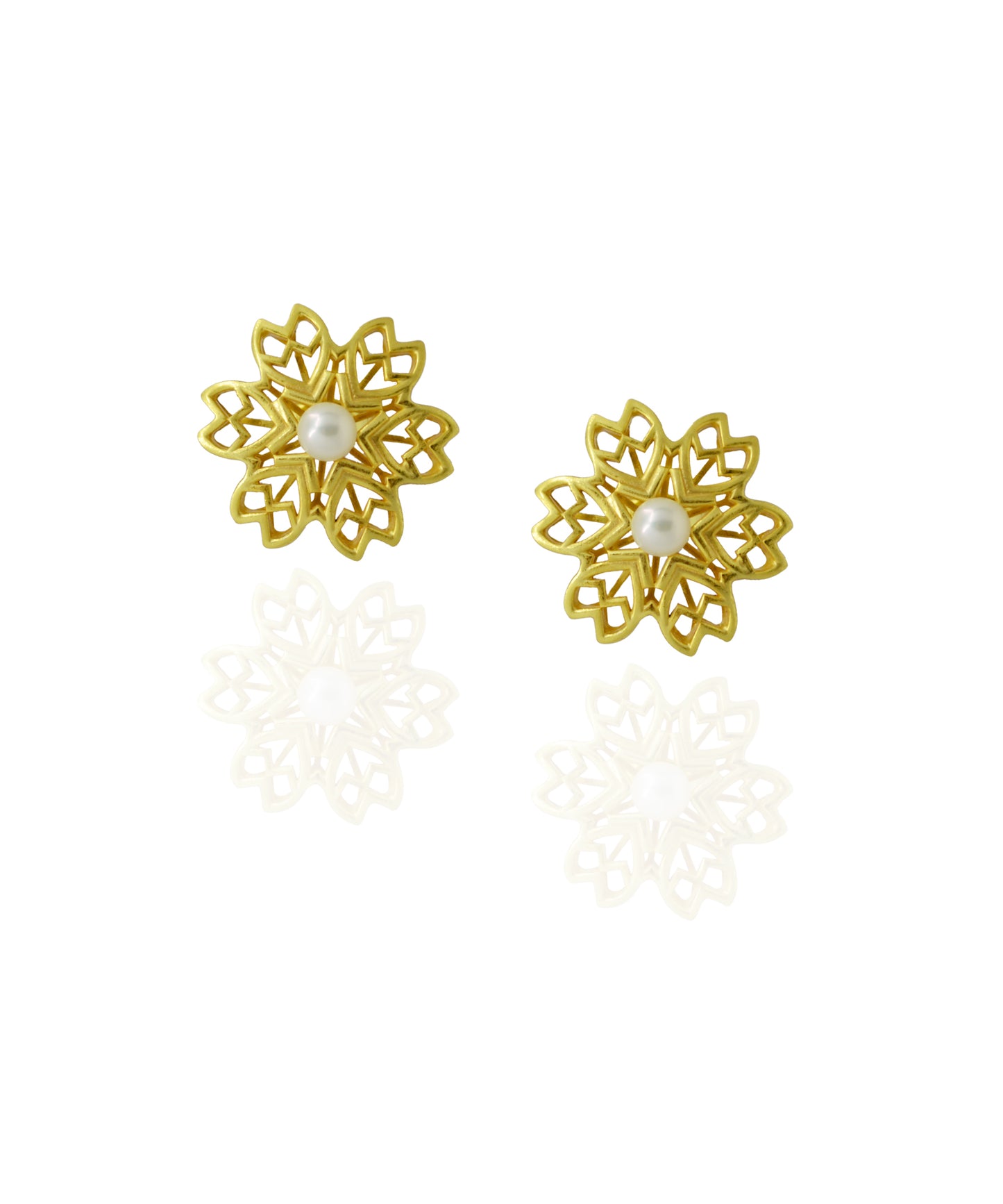 Rakaan - Ranjha Stud Earrings - Handcrafted Gold Finish