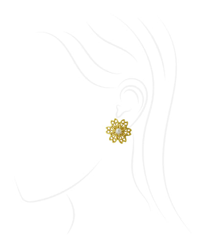 Rakaan - Ranjha Stud Earrings - Handcrafted Gold Finish